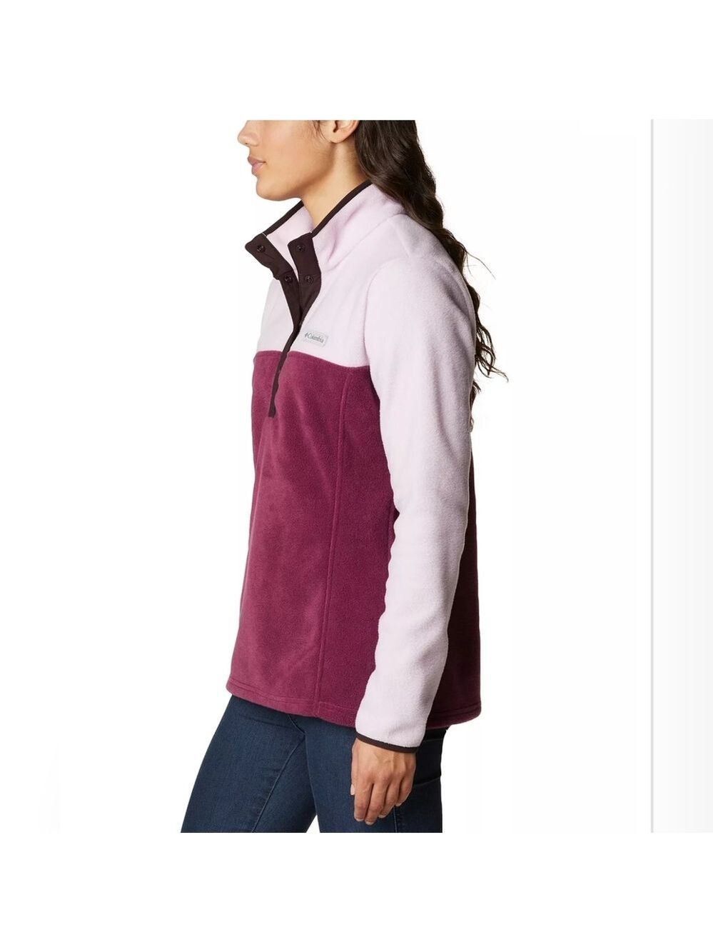 COLUMBIA PLUS SIZE JACKET 3X BENTON SPRINGS MOCK-NECK IN COLOR MARION BERRY - Picture 4 of 5